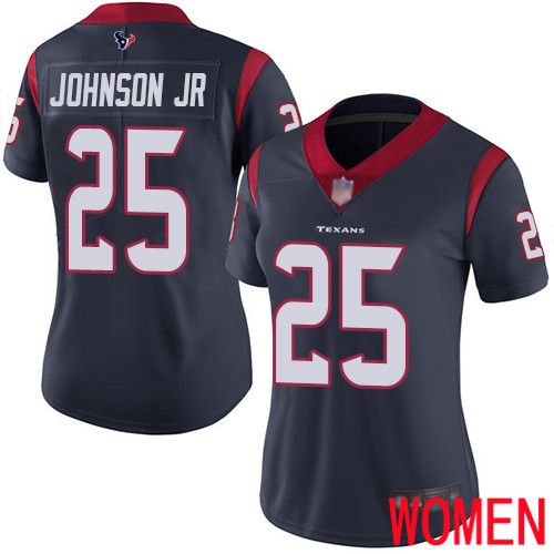 Houston Texans Limited Navy Blue Women Duke Johnson Jr Home Jersey NFL Football 25 Vapor Untouchable